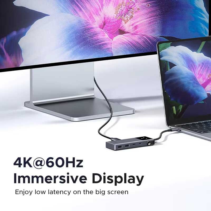 UGREEN hub 6 in 1 UNO HDMI 4K 60Hz, Type C ,PD 100W, USB-A + подарунок