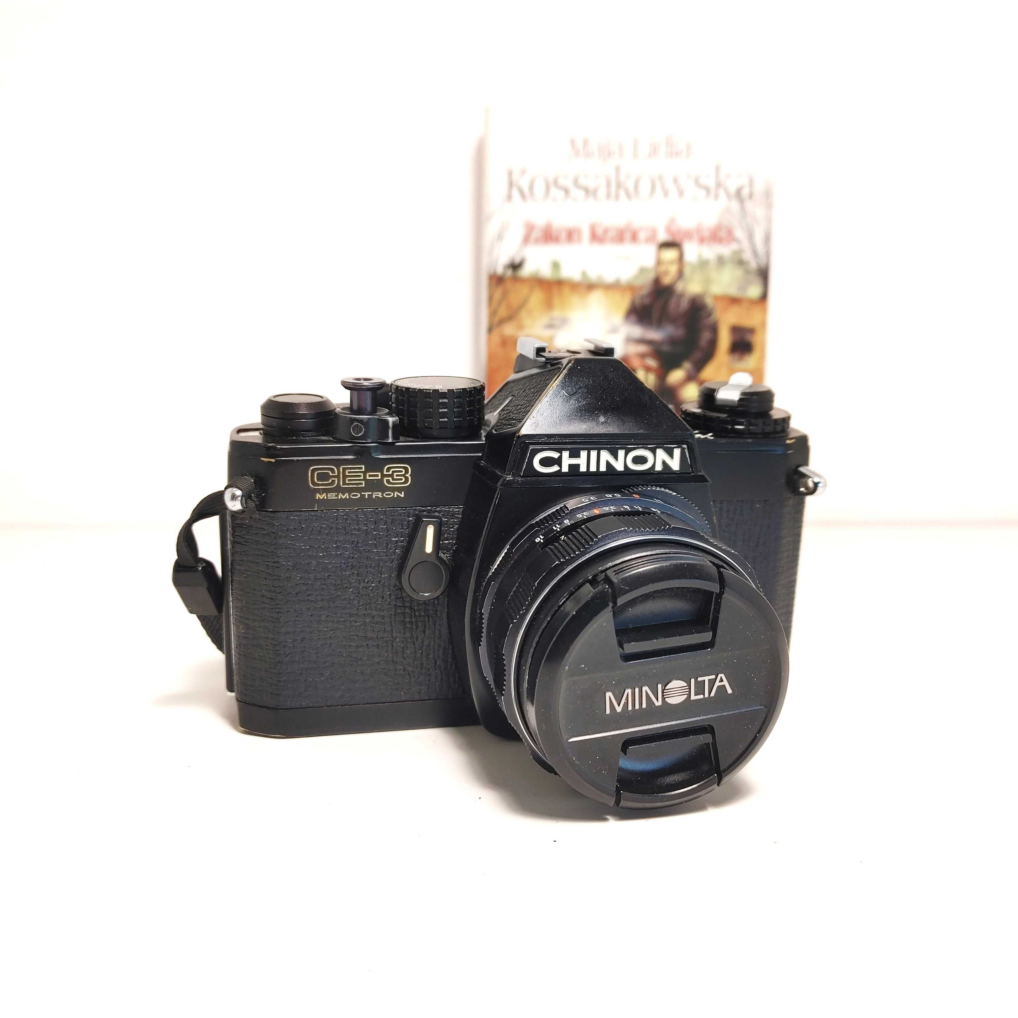 Lustrzanka analogowa CHINON CE-3 Memotron M42 SMC TAKUMAR 1:3,5 35 mm