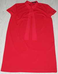 Elegancka sukienka Mohito  S czerwona prosty krój wizytowa db+!