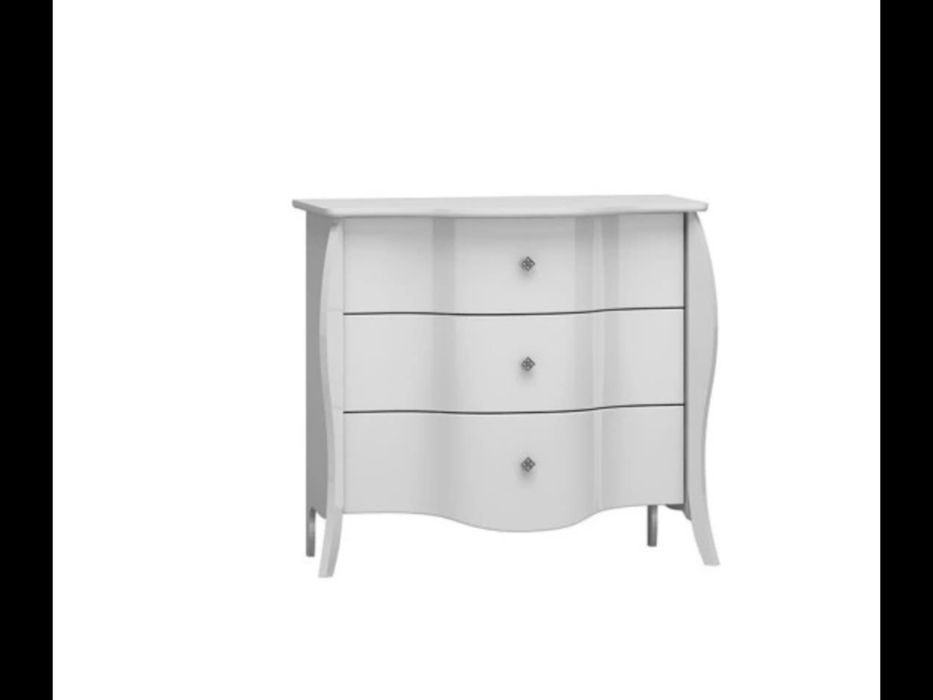 Meble Barocco glamour bialy połysk