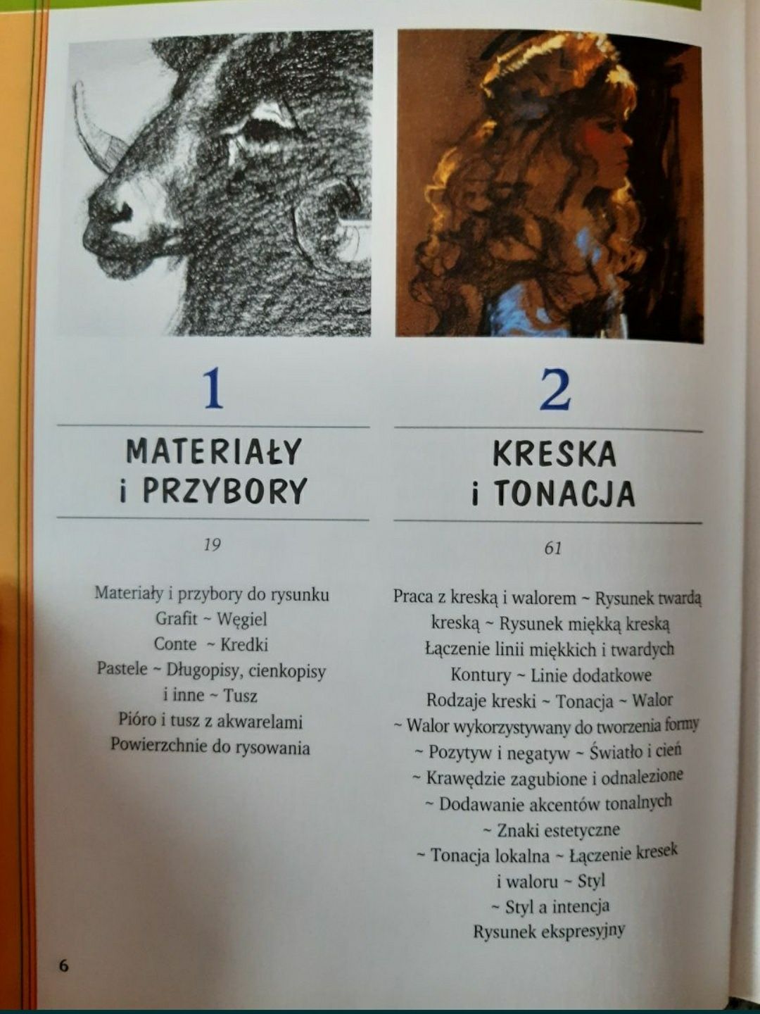 Szkoła rysunku, materiały, techniki i style