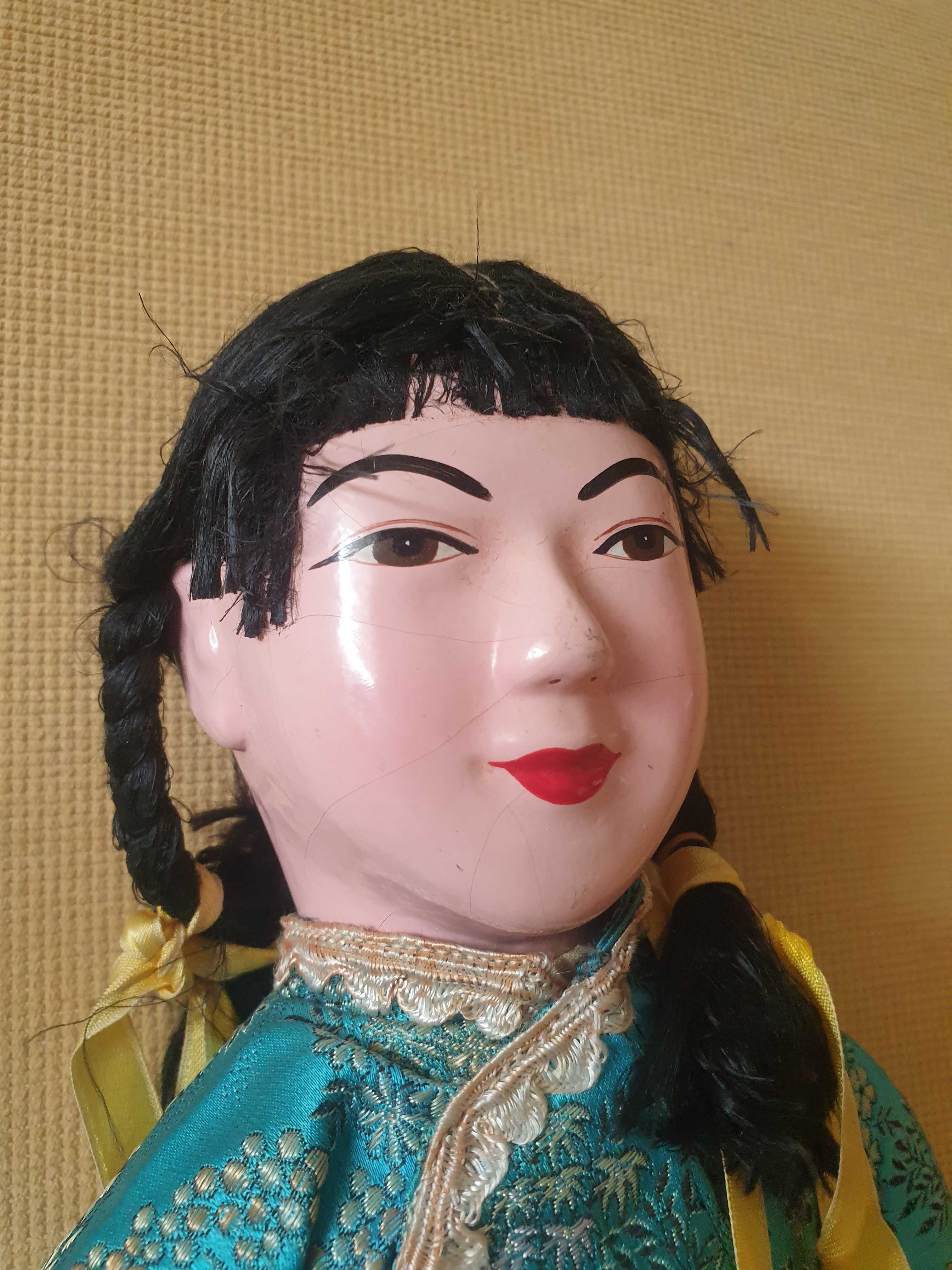 Lalka porcelanowa kolekcjonerska stara zabawka rękodzieło Japonka
