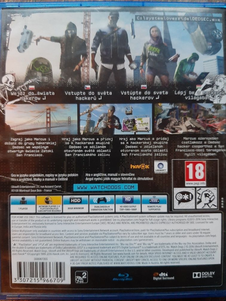 Watch Dogs 2 gra na PS4