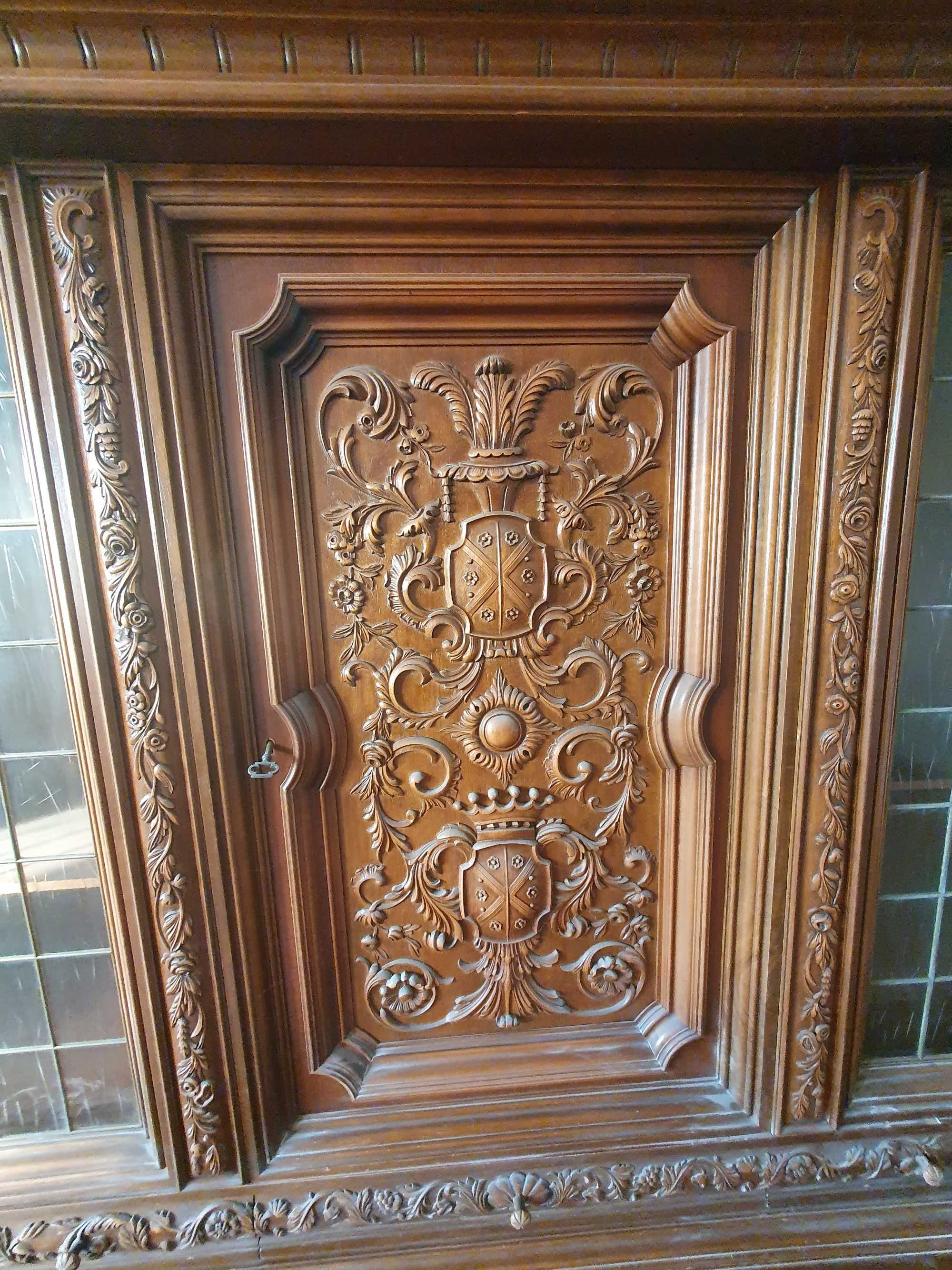 Duży kredens antyk biblioteka