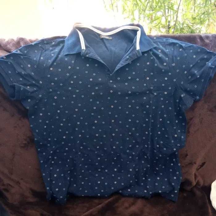 Koszulka polo In Extenso MĘSKA niebieska granatowa rozmiar L