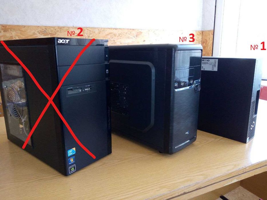 ДВА системних блоки робочі в гарному стані ГУРТОМ чи ОКРЕМО. Див. ОПИС