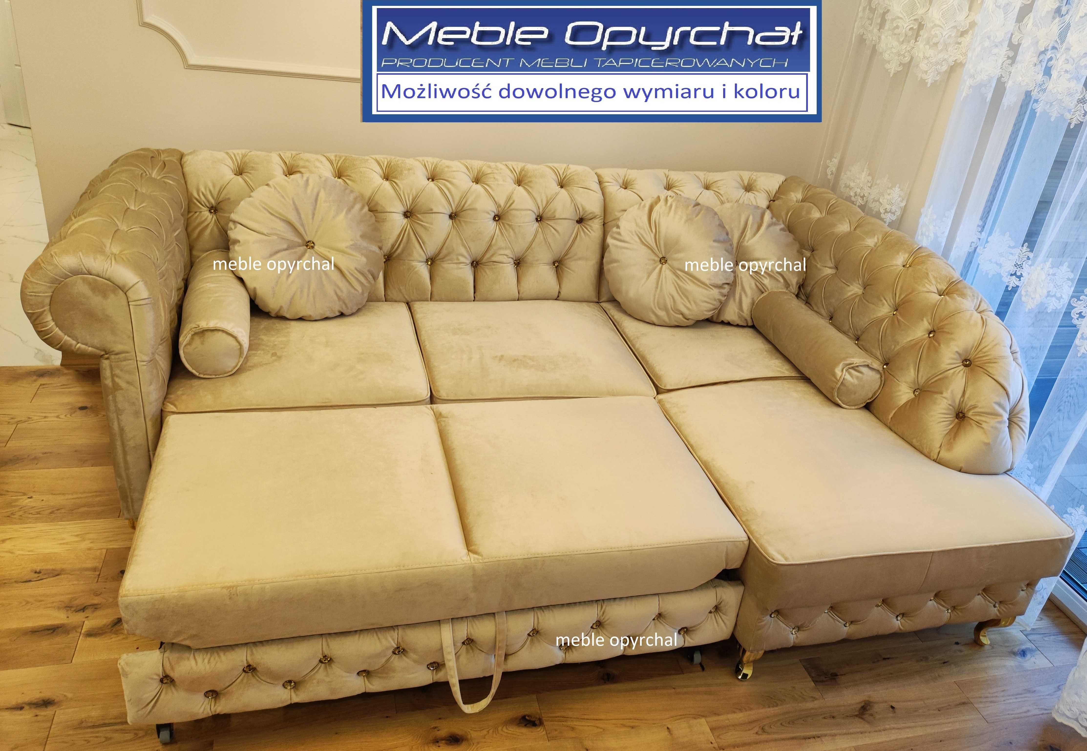 PRODUCENT Naroznik chesterfield glamour kryształki NR.411
