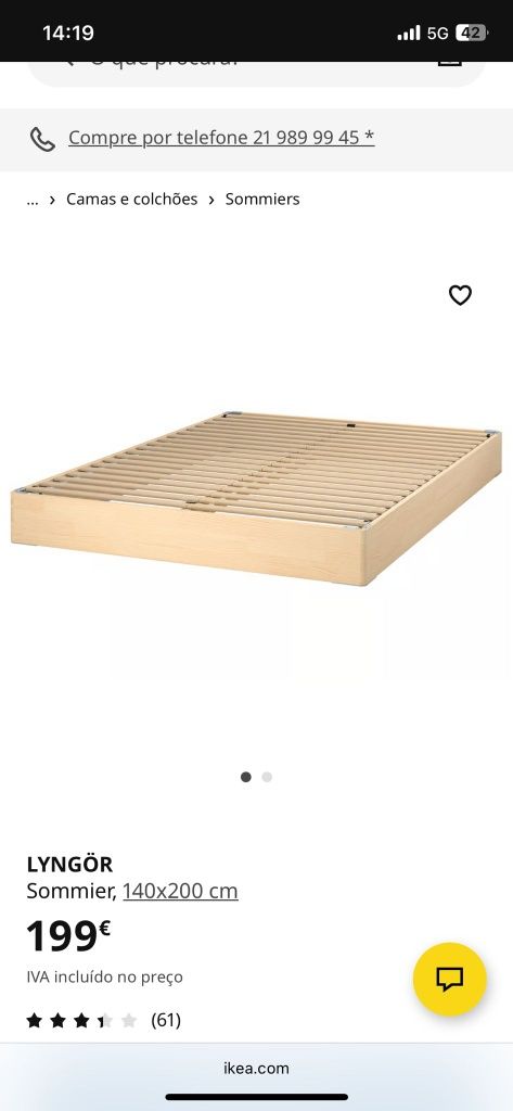 Estrutura de cama ikea com pés