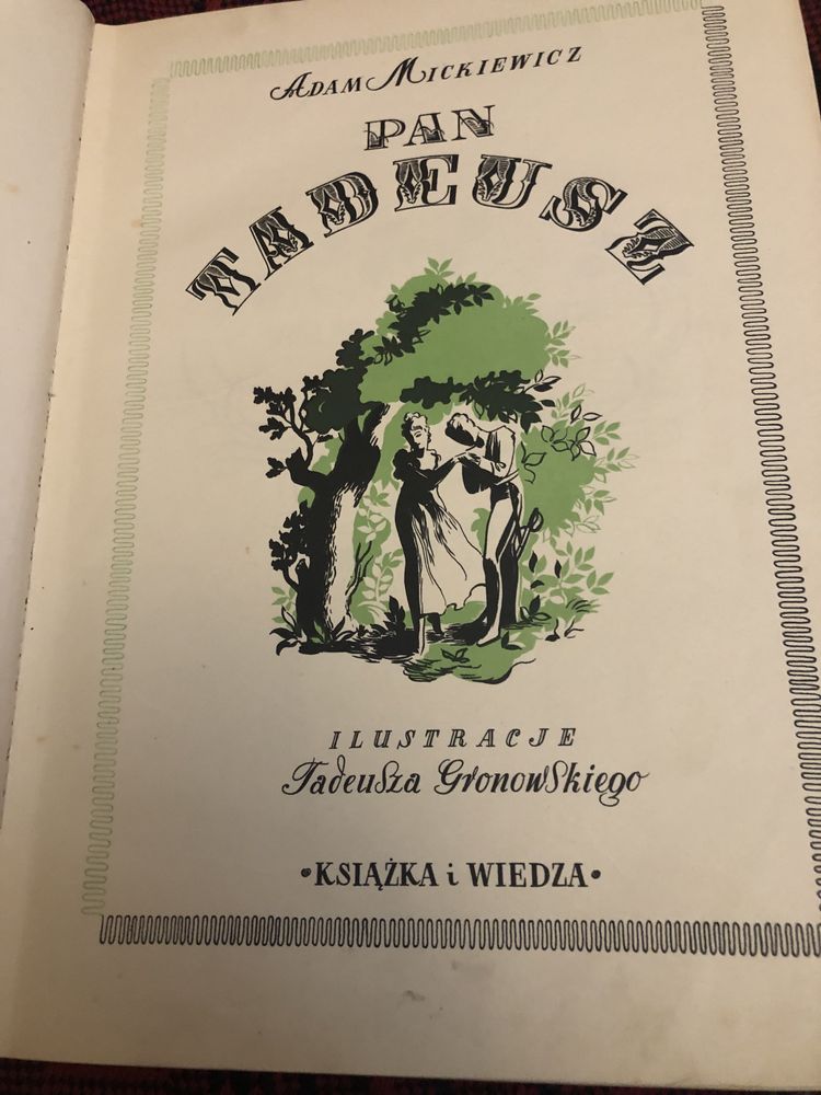 Kolekcjonerskie wydanie Pana Tadeusza 1950