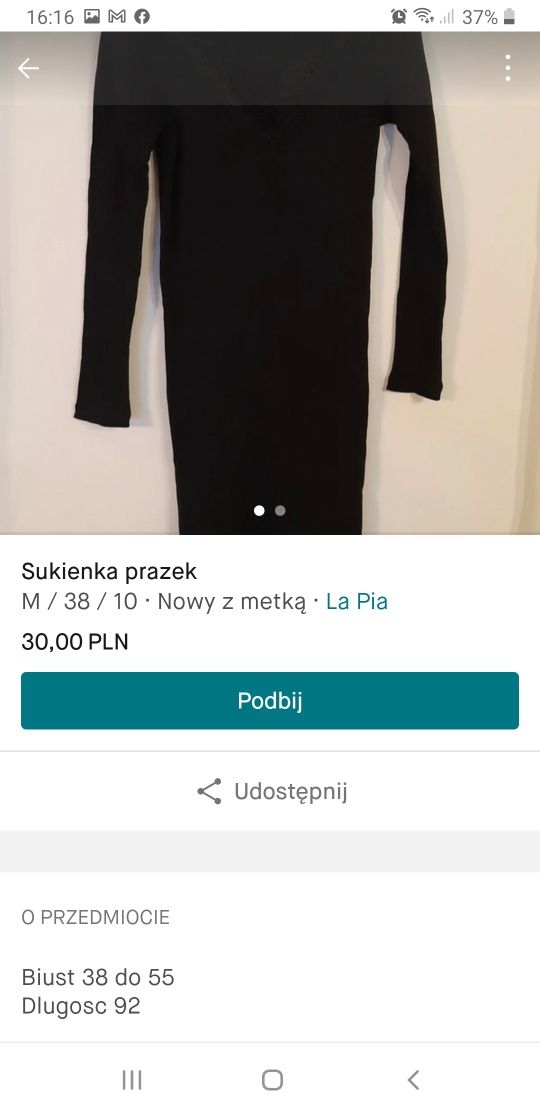 Sukienka prązek dluga