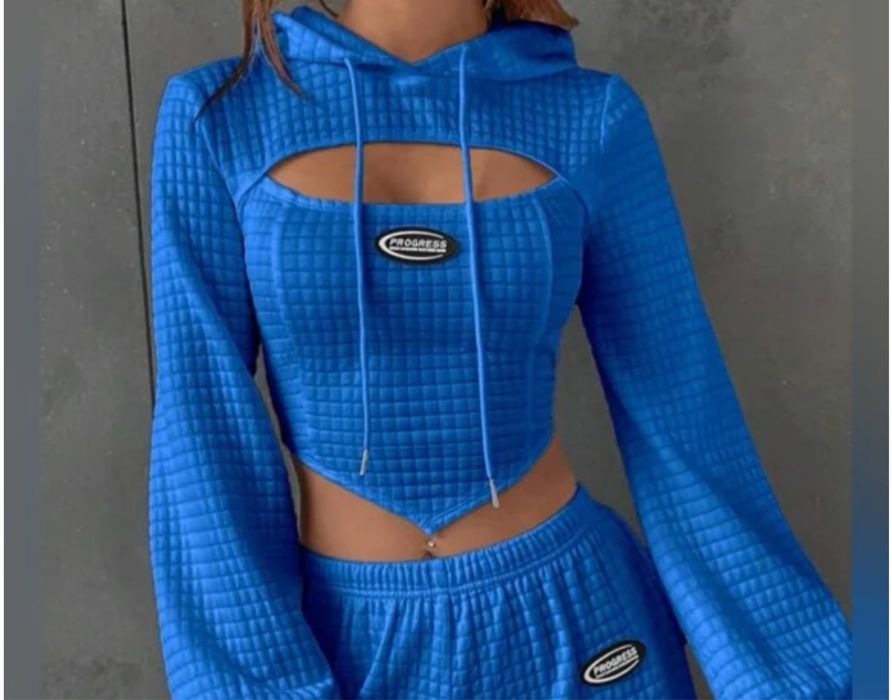 Кроп-топ Shein синій