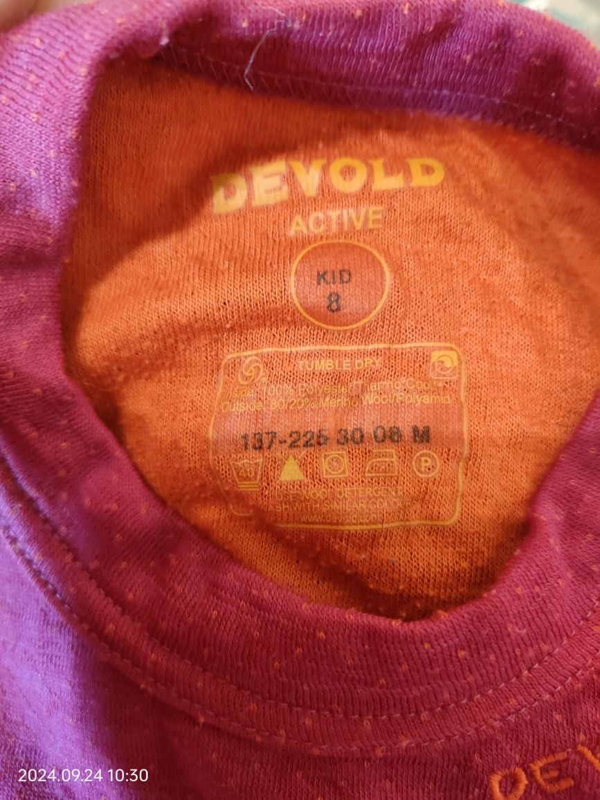 Bluzka termiczna r.128 80% wełna merino
