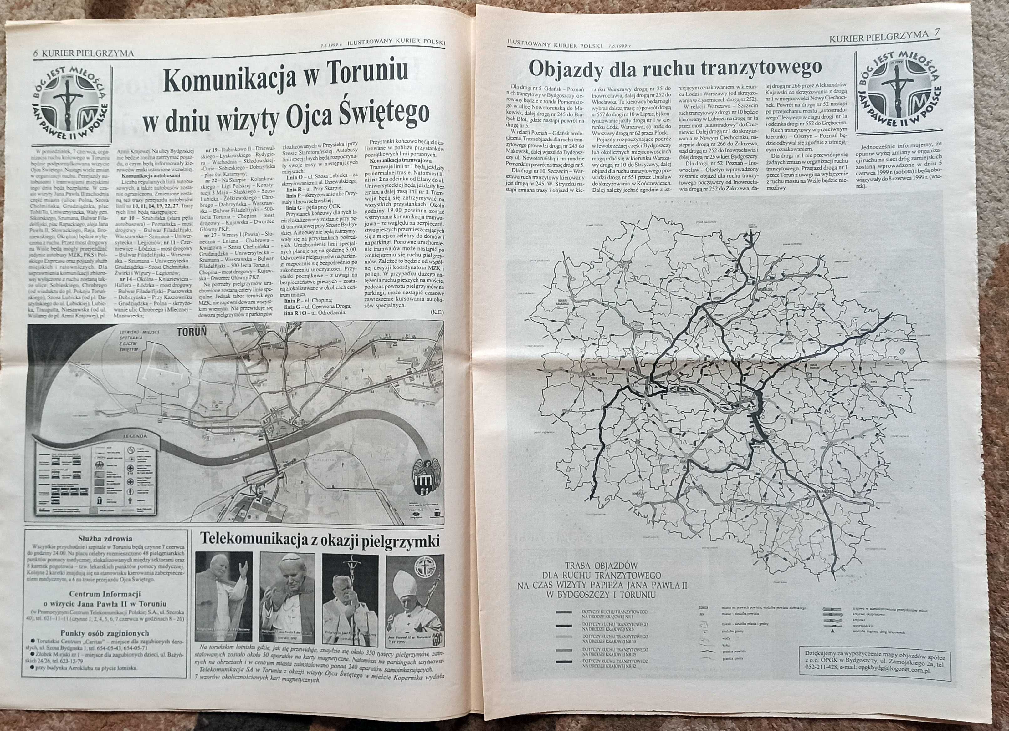 Ilustrowany Kurier Polski z 7 czerwca 1999r. Jan Paweł II