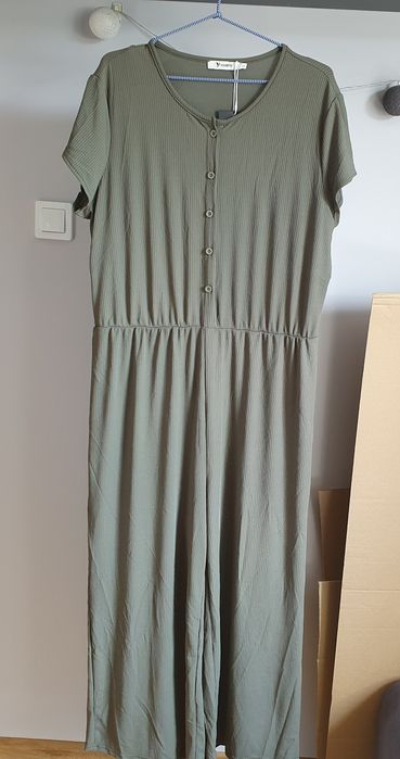 Damski kombinezon z długimi spodniami r.XL khaki