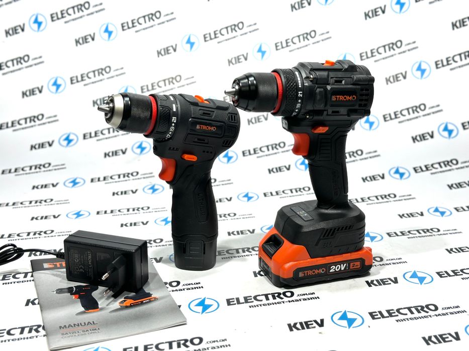 Компактный Бесщеточный Шуруповерт Stromo SA12Li и SA18Li АКЦИЯ
