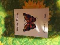 Drewniane puzzle konturowe motyl L