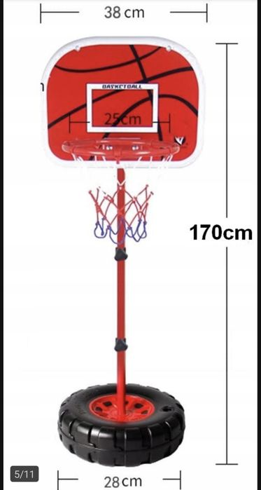 DUŻY KOSZ do gry W KOSZYKÓWKĘ kosza Koszykówka DLA DZIECI PIŁKA pompka