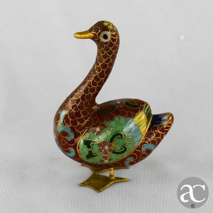 Figura de pato em cloisonné, China, circa 1960 – N2