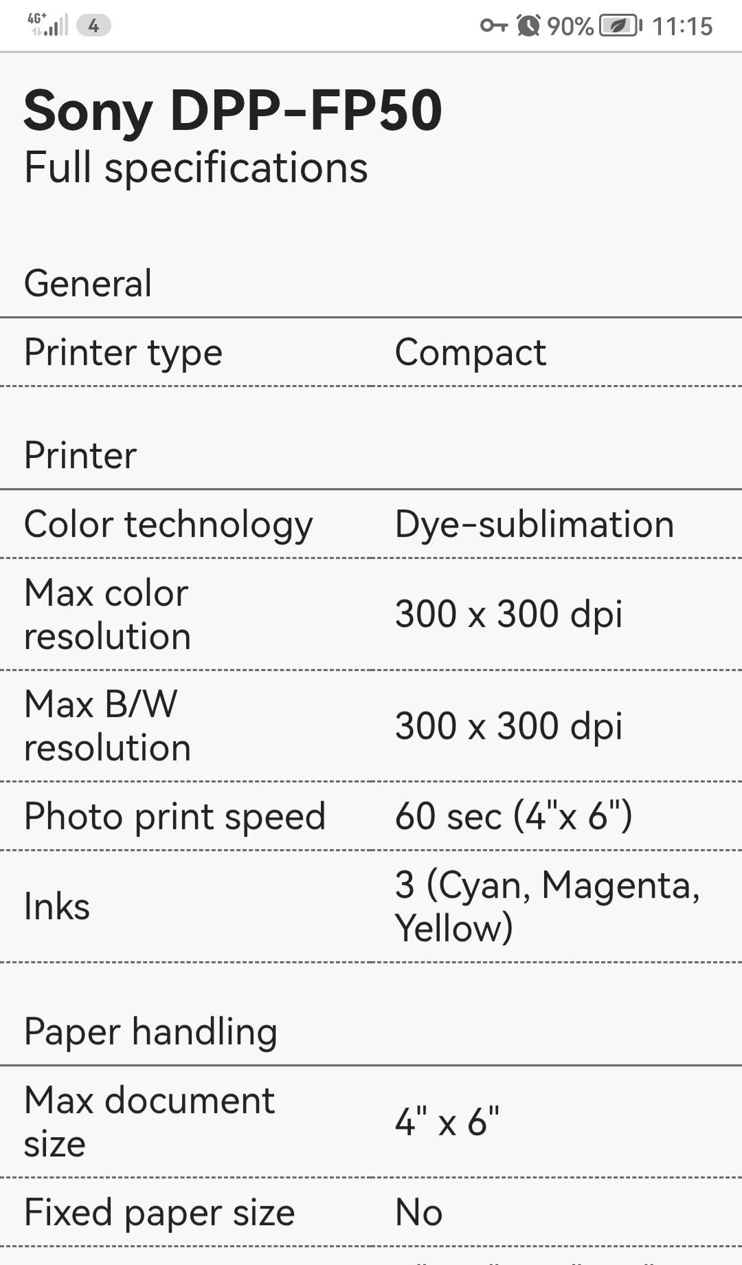 impressora  sony dpp fp50 nova
