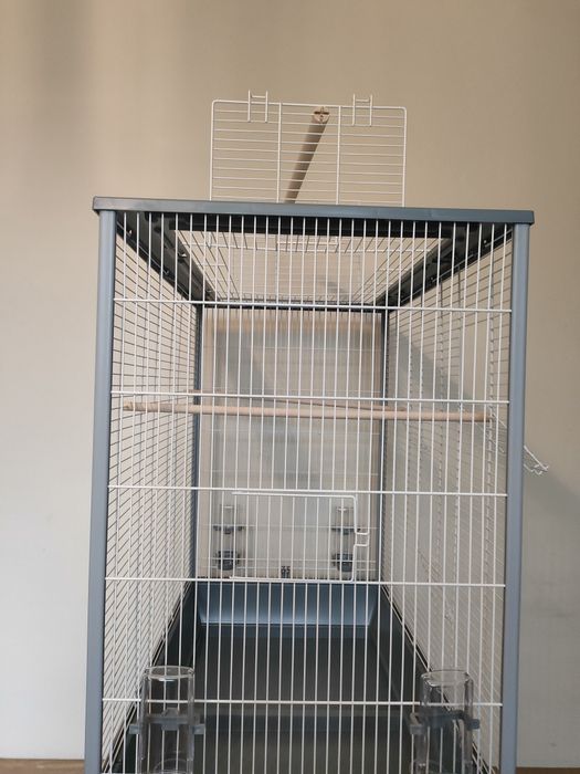 Klatka duża na małych i średnich papug ptaków, składana.