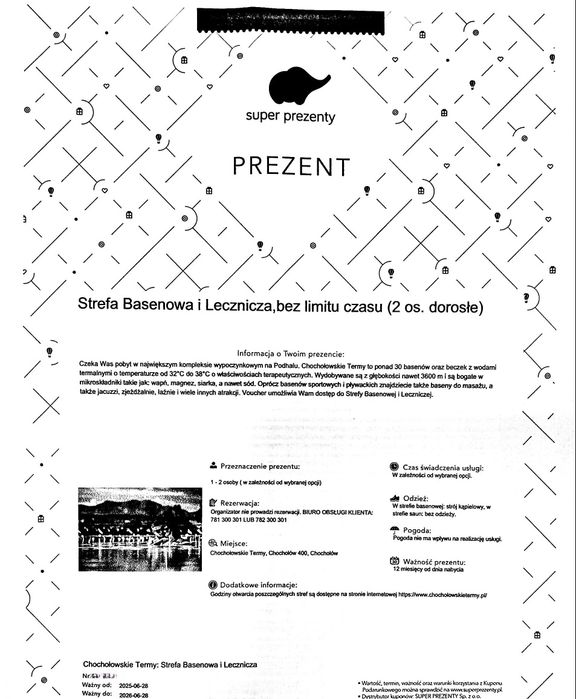 Voucher Termy Chochołowskie - 2 osoby