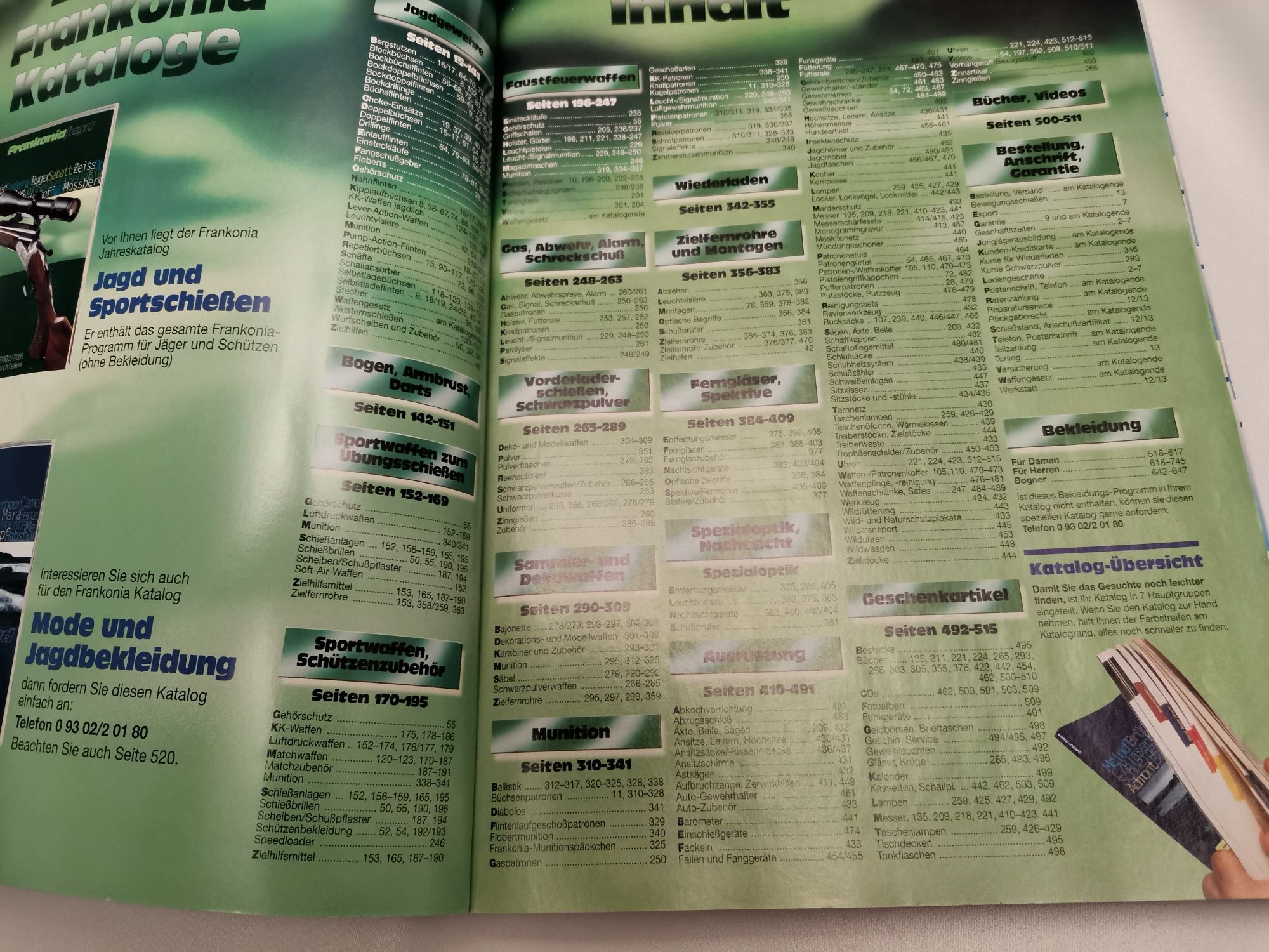 Katalog myśliwski Frankonia Jagd 2000, 2001.Jagd und Sportschiessen