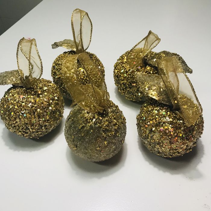 Bolas natal grandes douradas