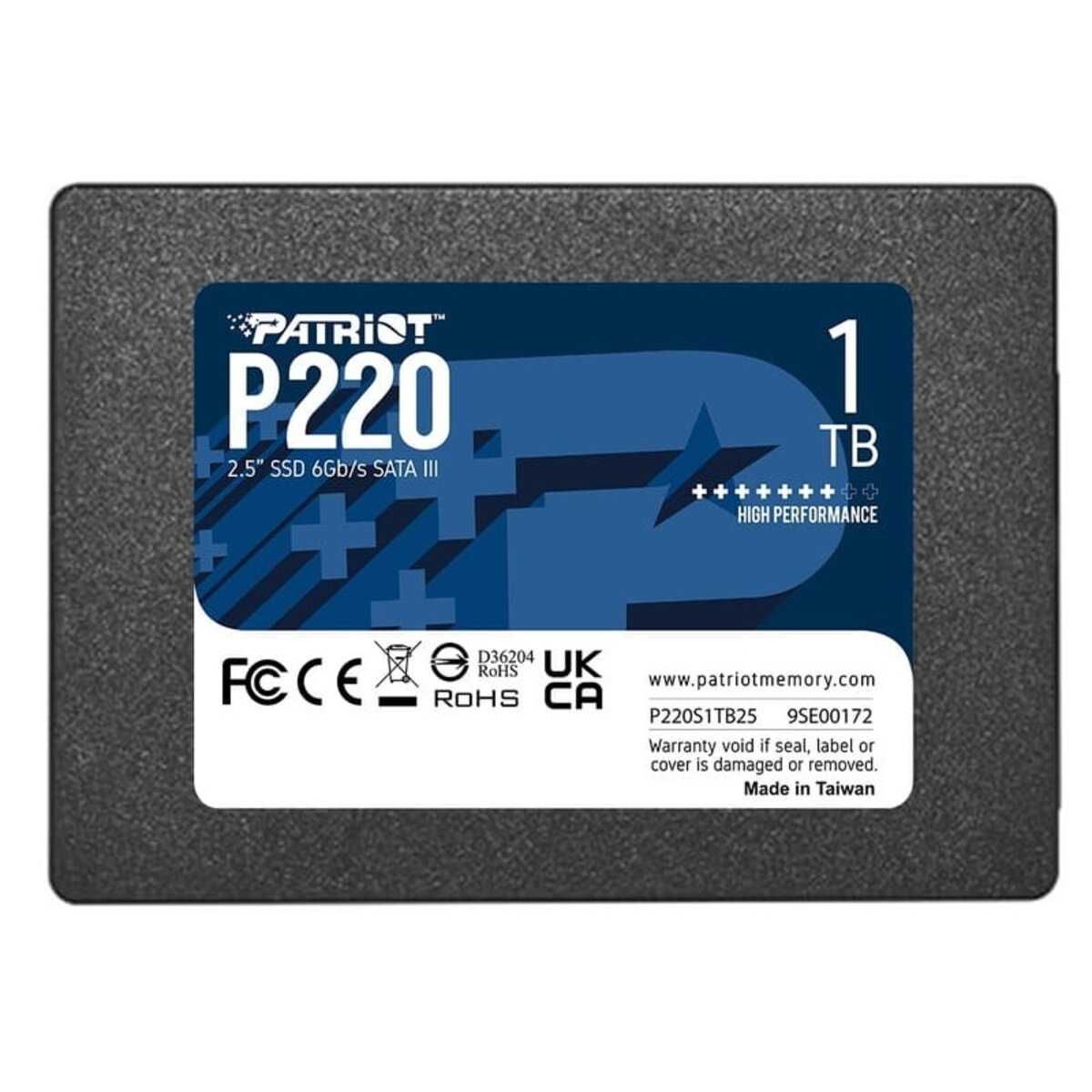 SSD Patriot P220 1TB 2.5″ (НОВИЙ. ГАРАНТІЯ)