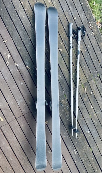 Narty ELAN Race Pro L150 R14.9 150cm + kije narciarskie + opaski