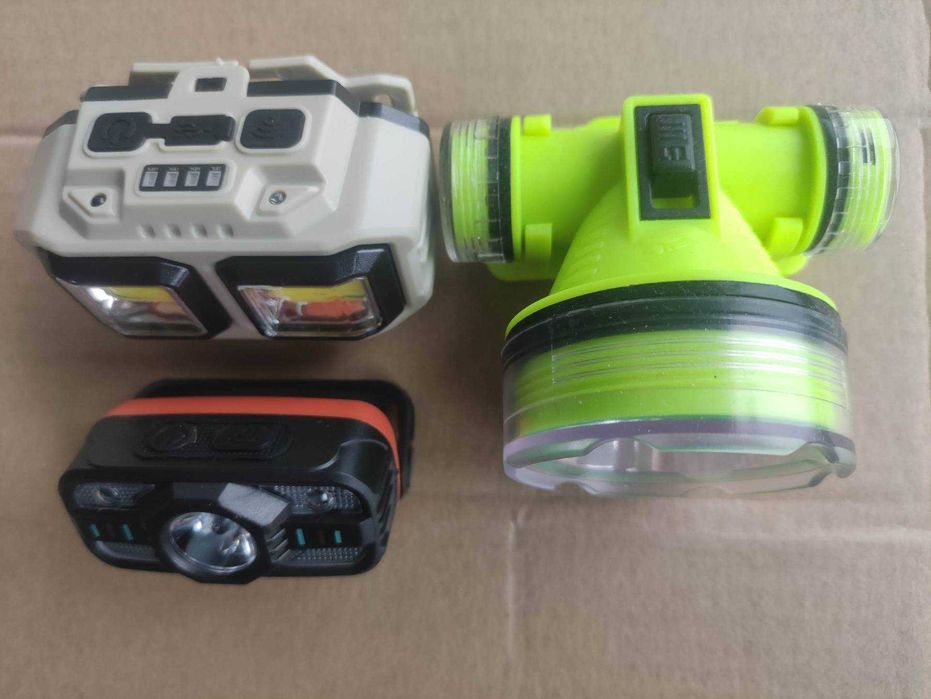 Фонарь налобный Ліхтар светодиодный белый красный LED COB сенсор 18650