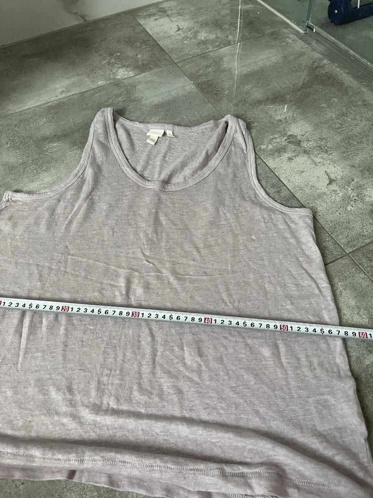 Bluzka na ramiączkach damska H&M roz XL 100% len
