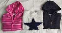 Dwie bluzy z kapturem i sweterek (Primark,F&F) 146 cm