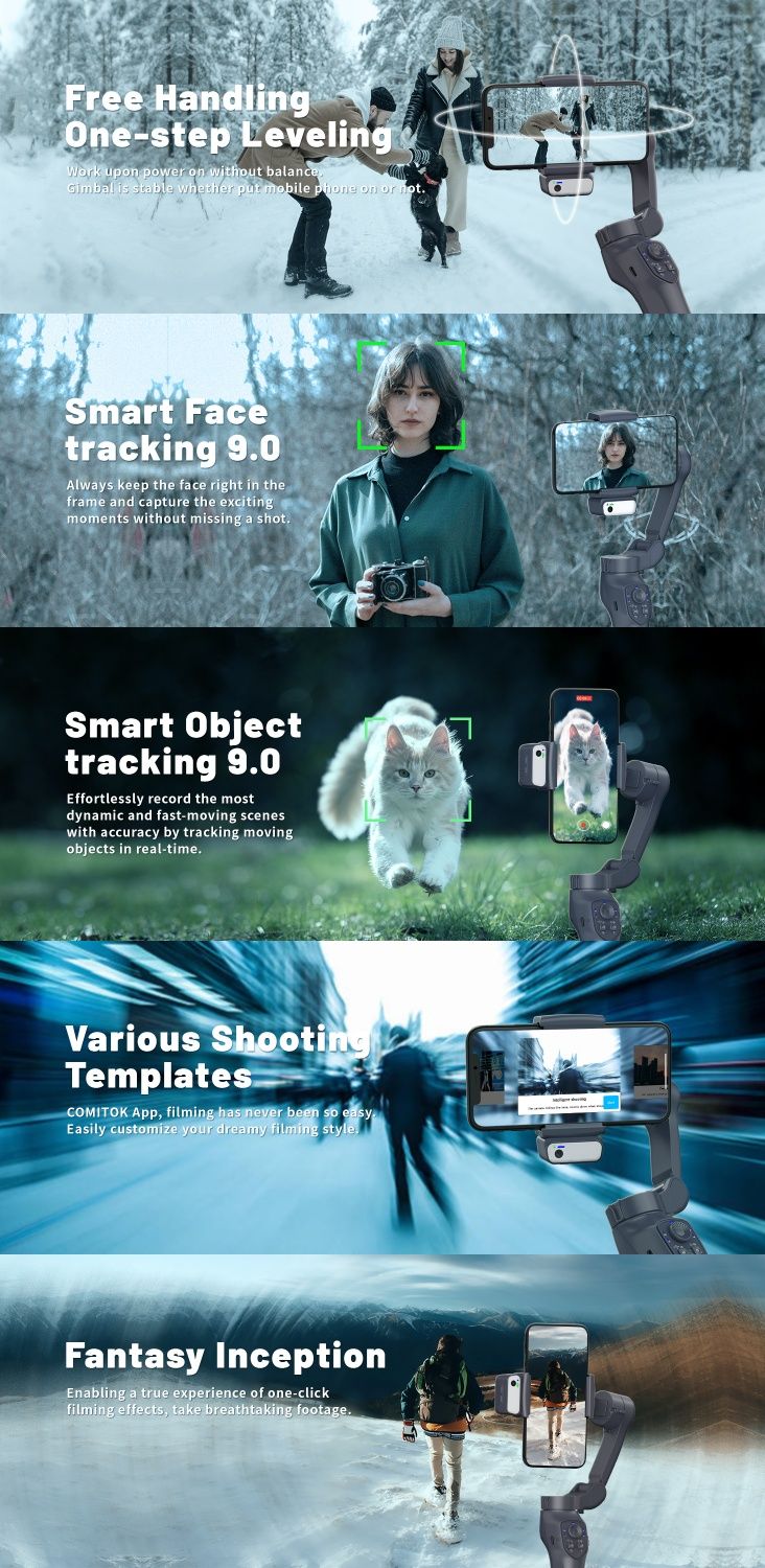 3-osiowy stabilizator do telefonu

Gimbal ręczny L7Cpro posiada 3-osio