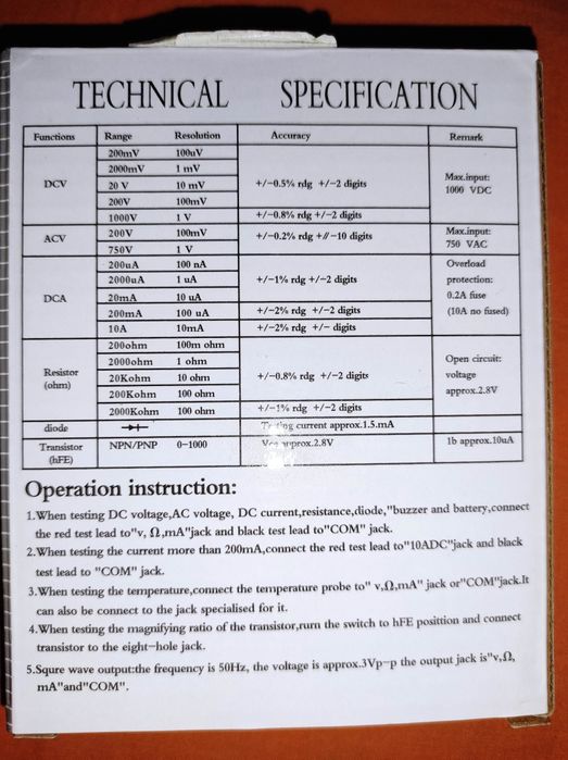 New Pocket Multimeter64286174524418122