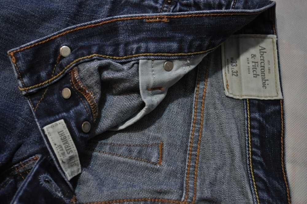 ABERCROMBIE&FITCH 90cm 33/32 męskie spodnie jeansowe straight s4