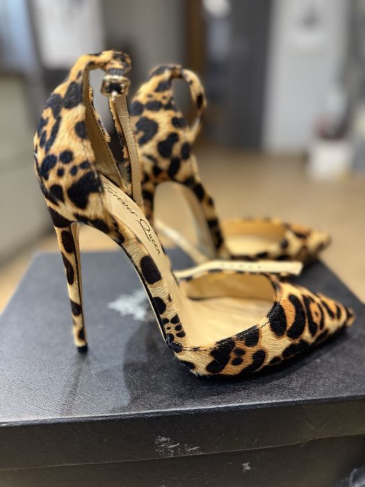 Леопардовые лодочки туфли