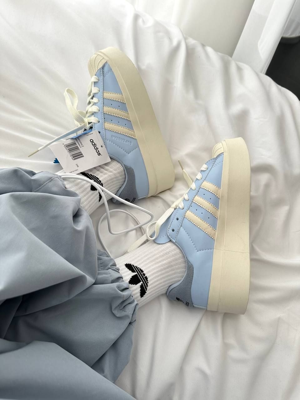 Жіночі кросівки Adidas Superstar Bonega Blue/Cream р36-40