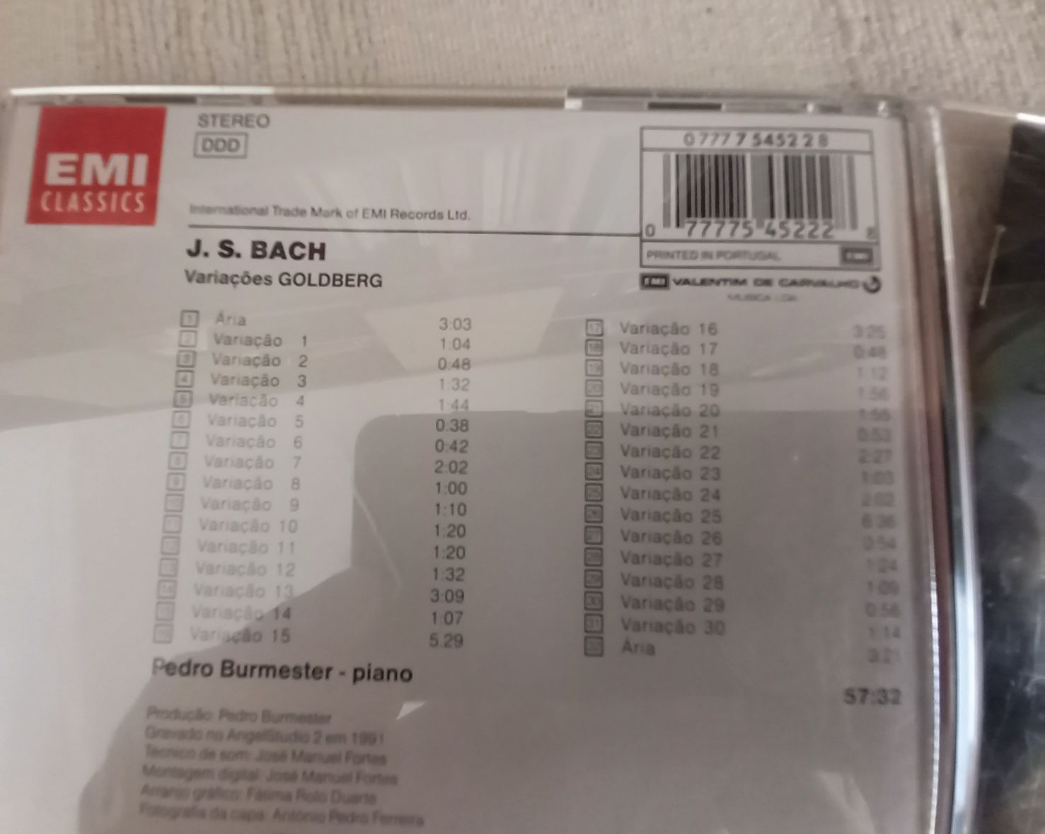 Cd de Pedro Burmester Bach Variações Goldberg