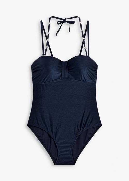 B.P.C kostium kąpielowy usztywniany granatowy połyskujący ^50(100E)