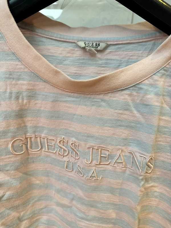 Koszulka Guess Jeans Travis Scott Pink Grey Crop Top M