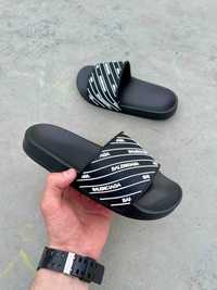 Жіночі шльопанці Balenciaga Slides Small Logo ‘Black’ (36-39 р.)