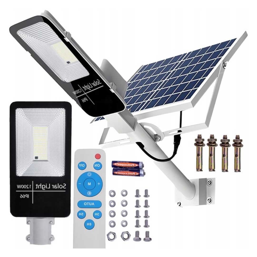 "Ultra Jasna Lampa Solarna 1200W: Oświetl Ulicę"