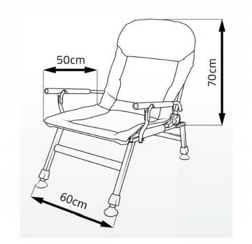 FOTEL FK5 Elektrostatyk Karpiowy Składany krzesło+Gratis Kubek Ceramic