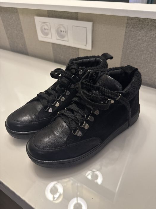 Черевики шкірі + замш устілка 24.5