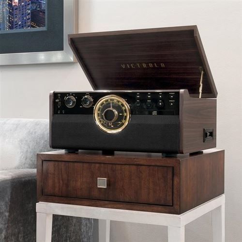 Victrola gira discos 6em1 (vinil, cds, cassete, radio, Bluetooth)