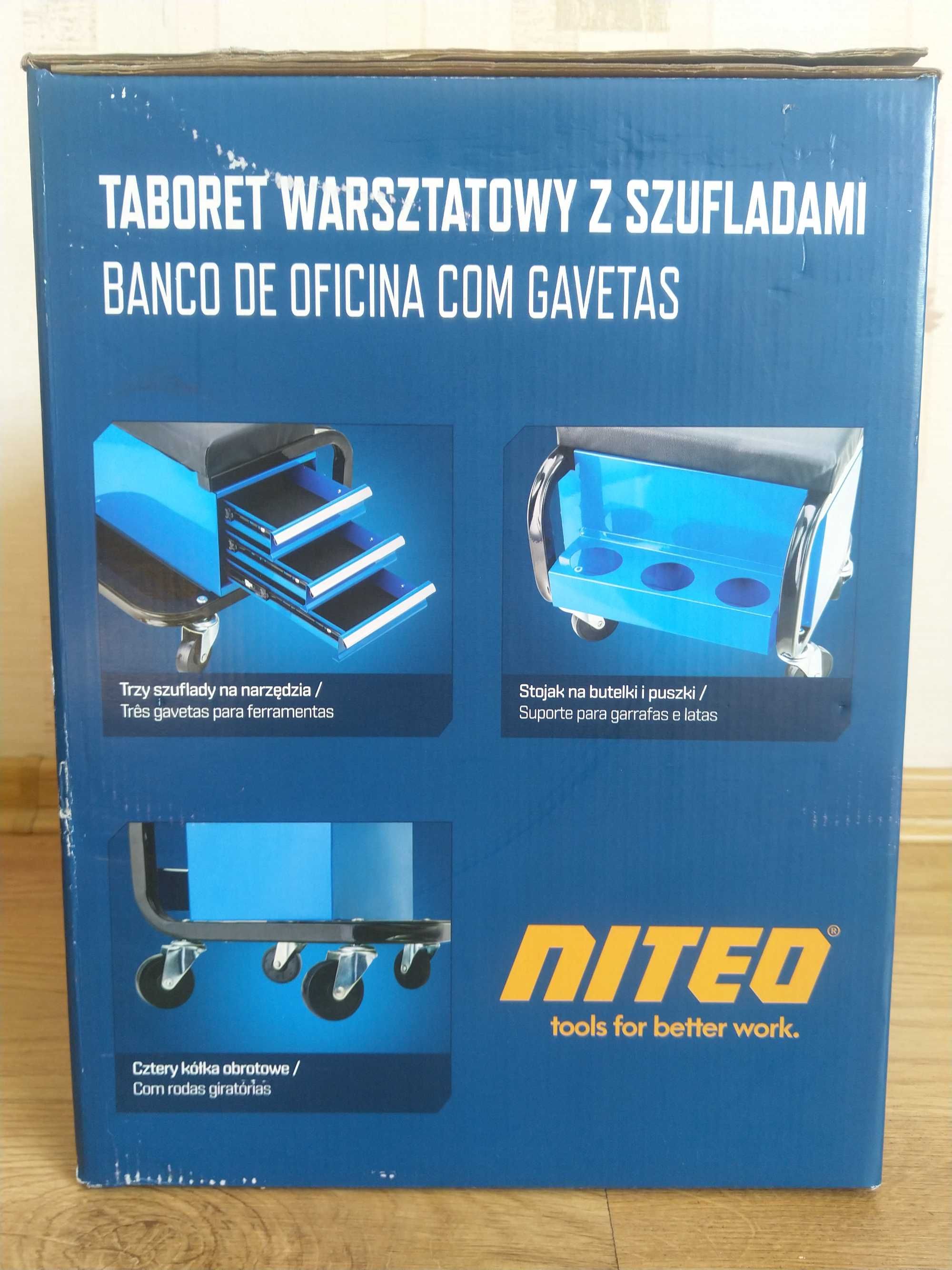 NAJTANIEJ Taboret Warsztatowy z Szufladami Szafka Na Kółkach Wysyłka