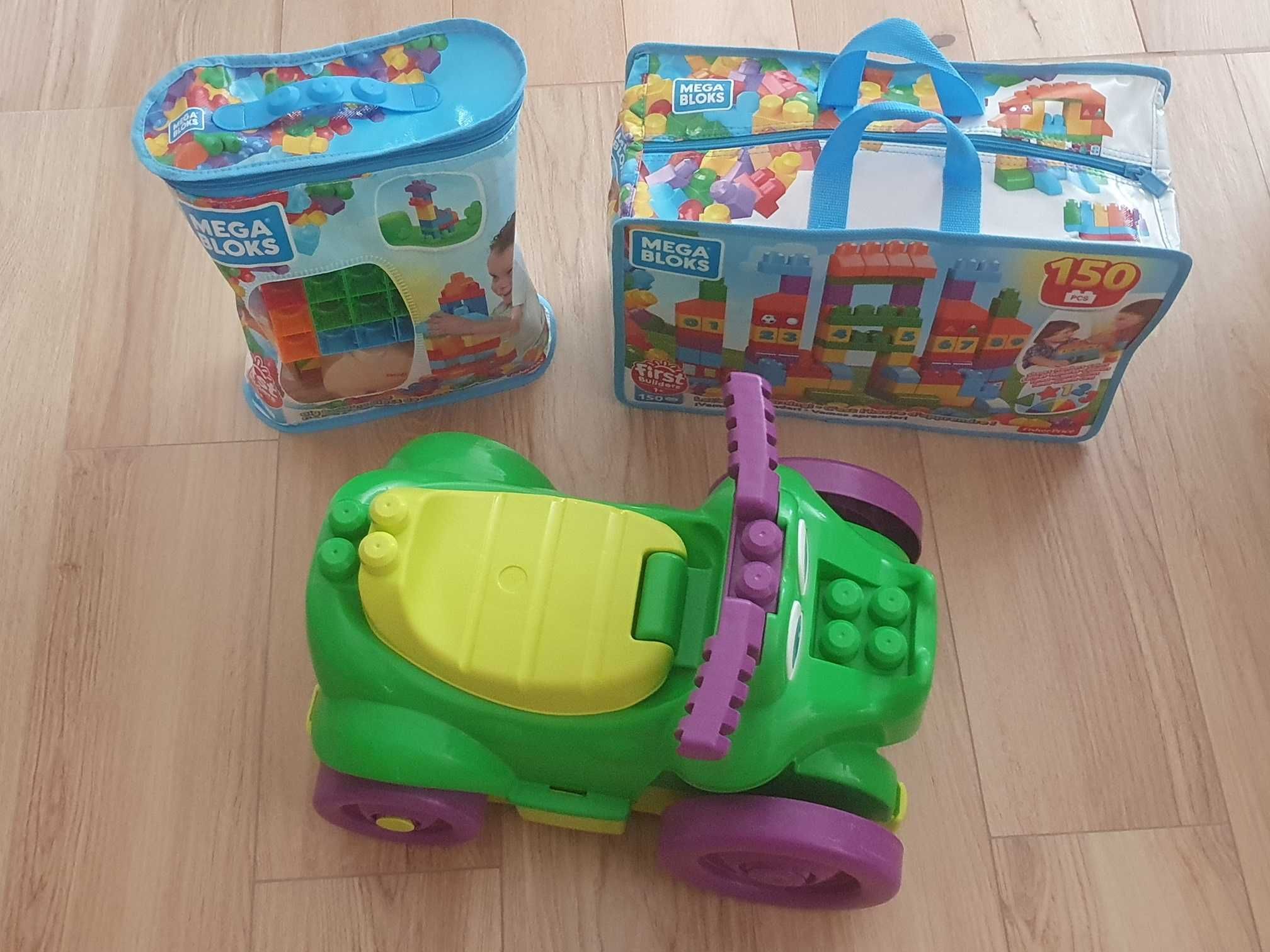 Klocki Mega Bloks + jeździk zjadacz klocków