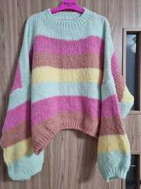 Sweterek paski pastelowy