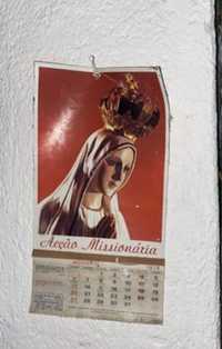 calendário com imagem de nossa senhora de Fátima calendário de 1978