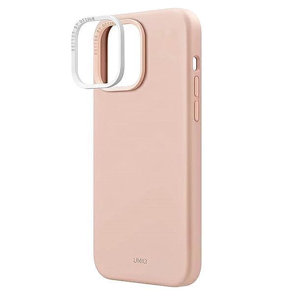 Etui Uniq Lino na iPhone 14 Pro - różowe